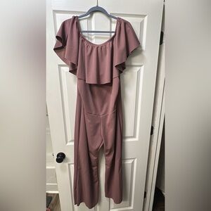 Elegant Mauve Maternity Jumpsuit
